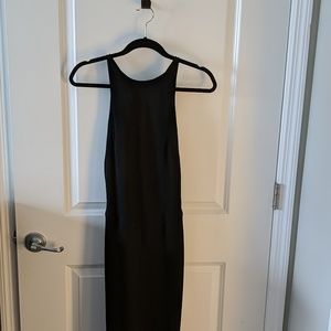 Black formal dress with open chain back